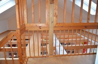 Treppenhaus Podestblick ins EG