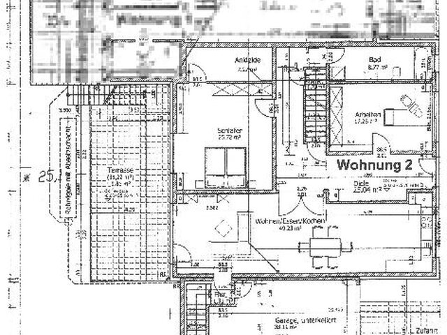 Grundriss EG / Wohnung 2