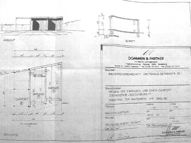 Lageplan Garage
