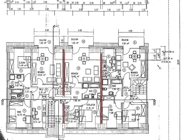 Grundriss der Wohnung