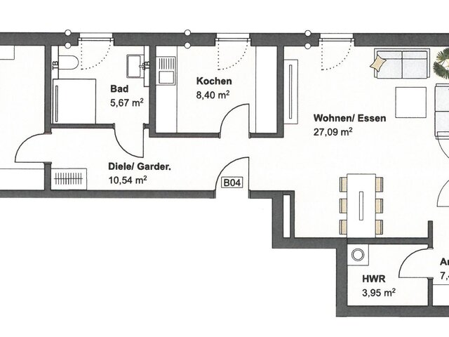Grundriss Haus B Wohnung B 04