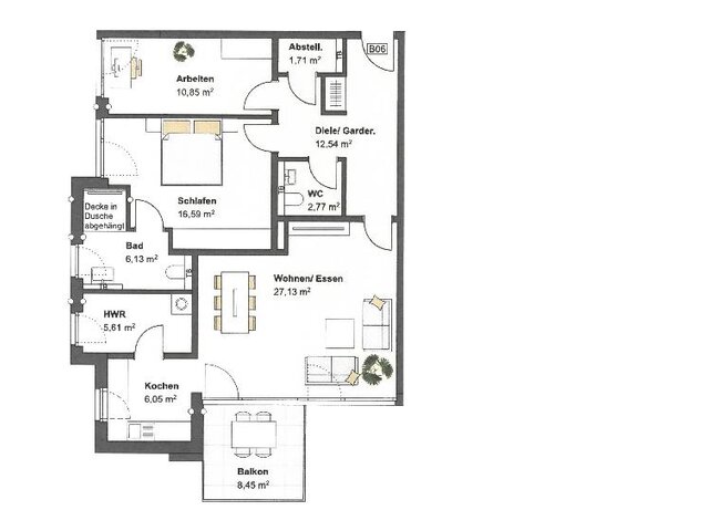 Grundriss Haus B Wohnung B 06