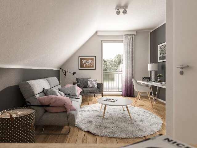 Obergeschoss Zimmer ohne Gaube