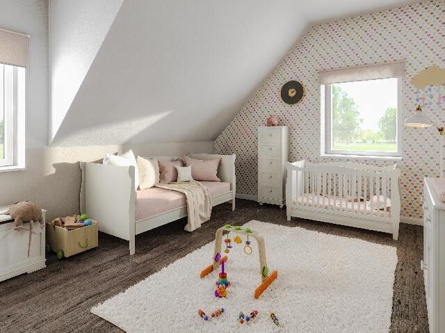 Obergeschoss Zimmer mit Gaube